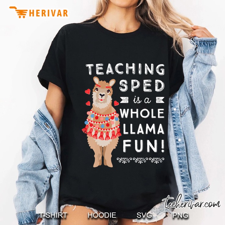 Teaching Sped Is A Whole Llama Fun Ladies Tee