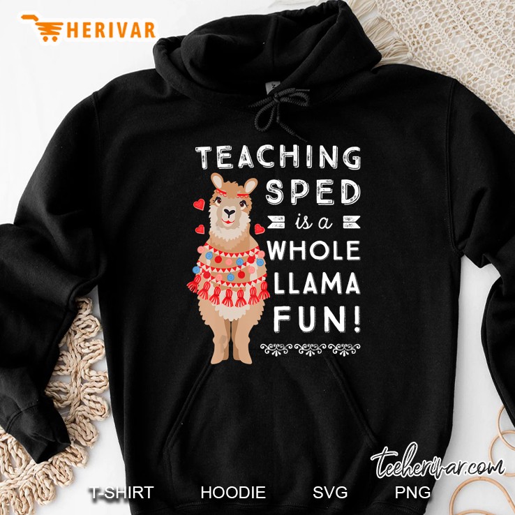 Teaching Sped Is A Whole Llama Fun Hoodie