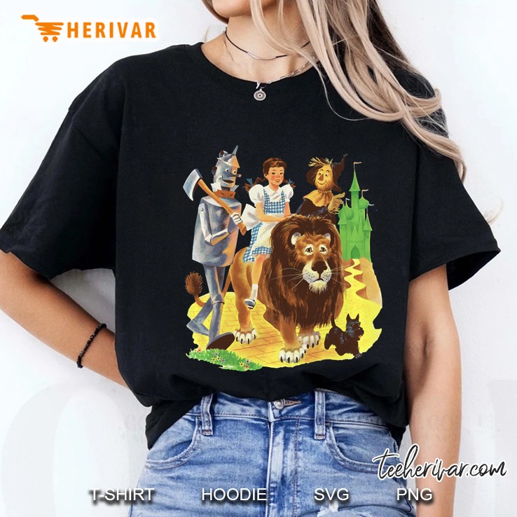 The Wizard Of Oz Art Tin Man Lion Scarecrow Dorothy Ladies Tee