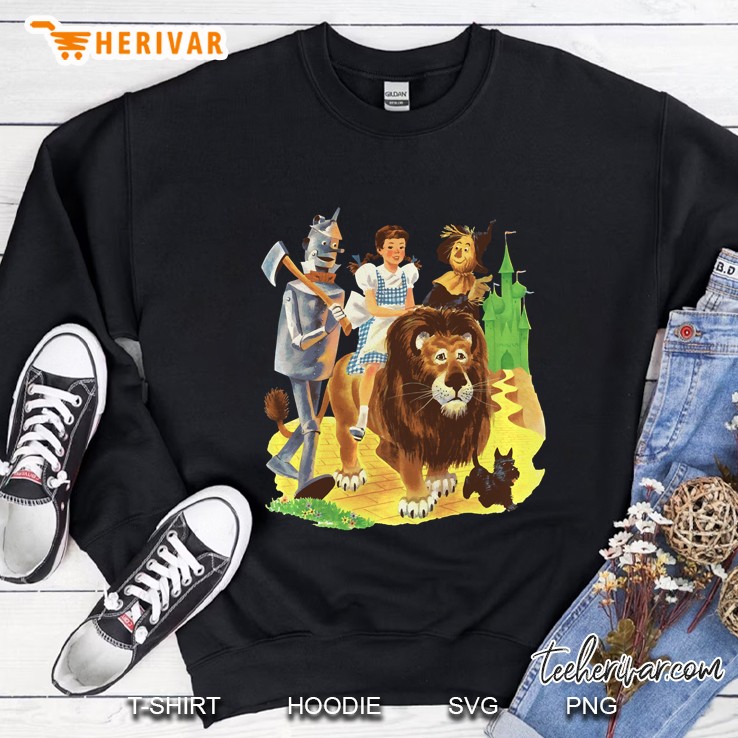 The Wizard Of Oz Art Tin Man Lion Scarecrow Dorothy Sweatshirt