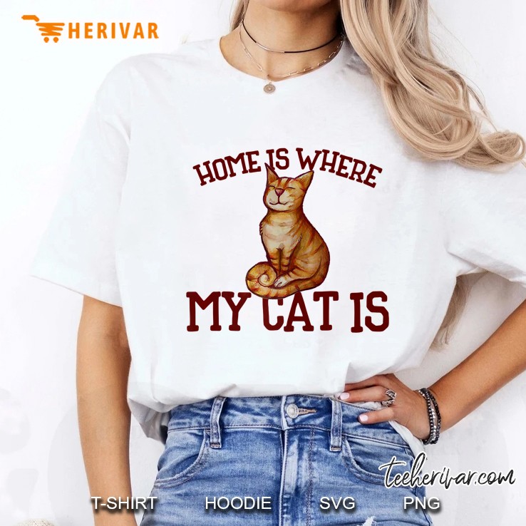 Home Is Where My Cat Is Ladies Tee