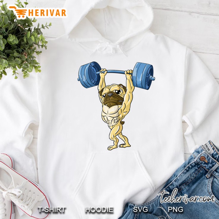 Pug Weightlifting Hoodie