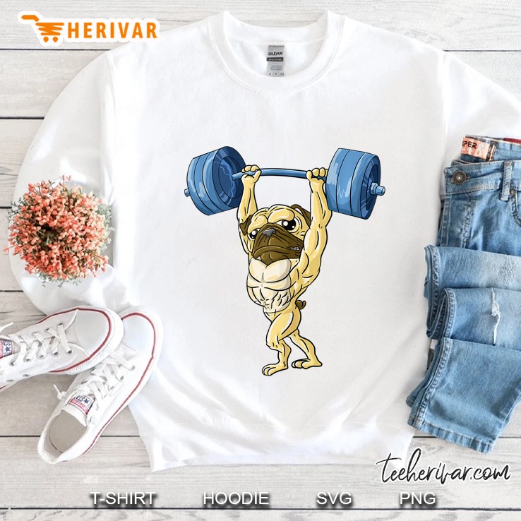 Pug Weightlifting Sweatshirt
