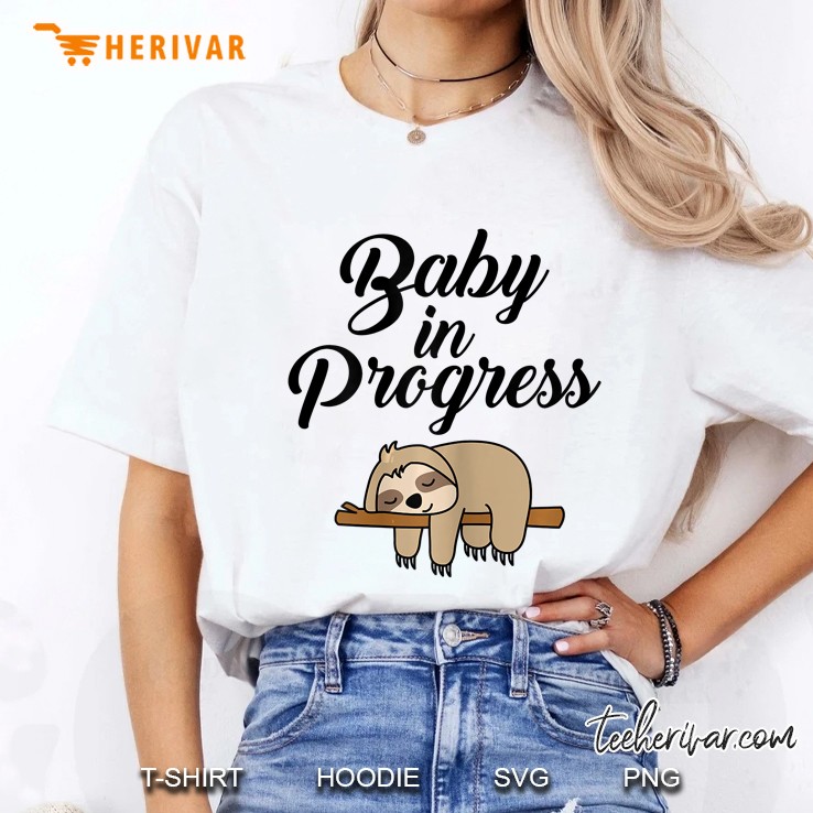 Baby In Progress Sloth Version Ladies Tee
