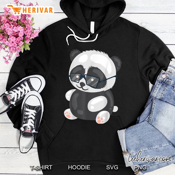 Baby Panda Bear Nerd Hoodie