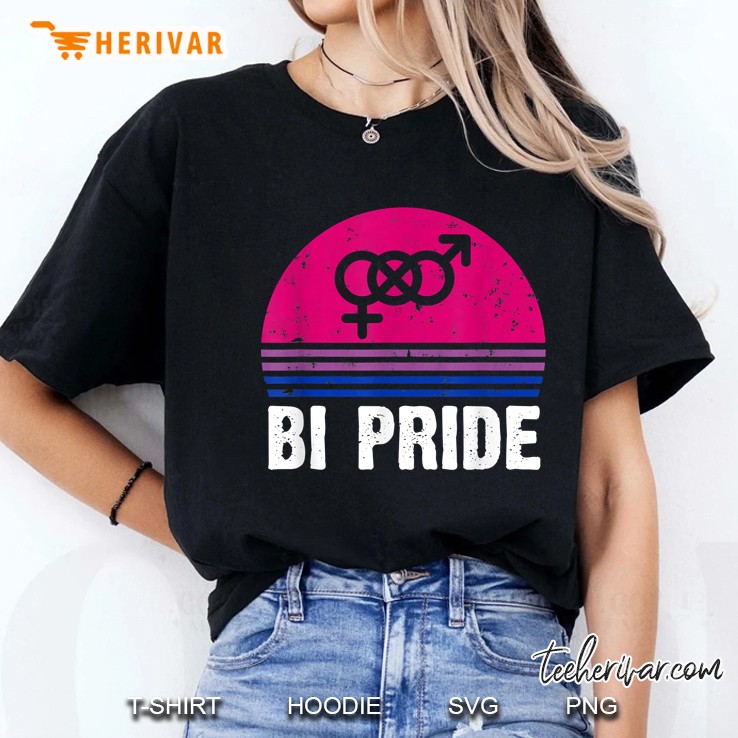 Bi Pride Bisexual Pride Flag With Symbol Vintage Ladies Tee