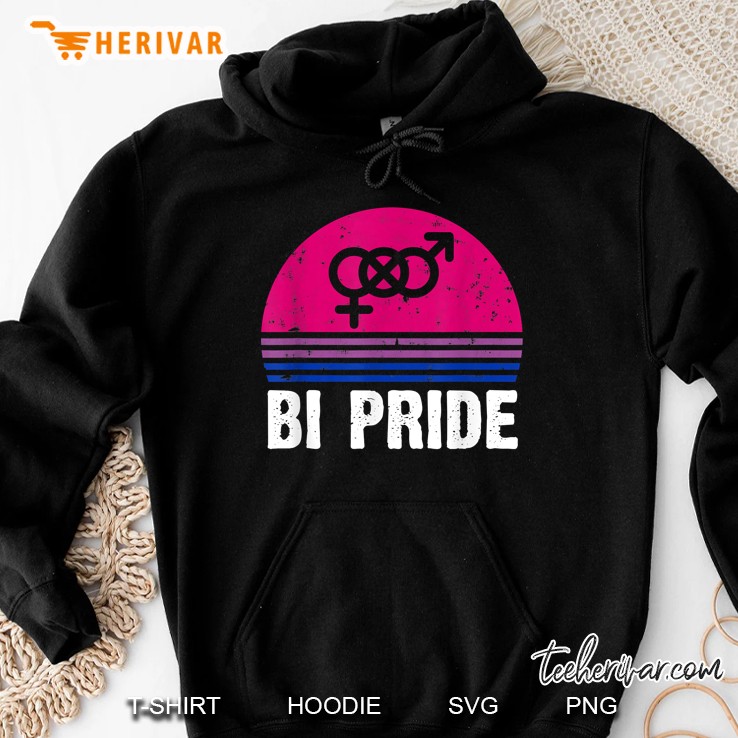 Bi Pride Bisexual Pride Flag With Symbol Vintage Hoodie