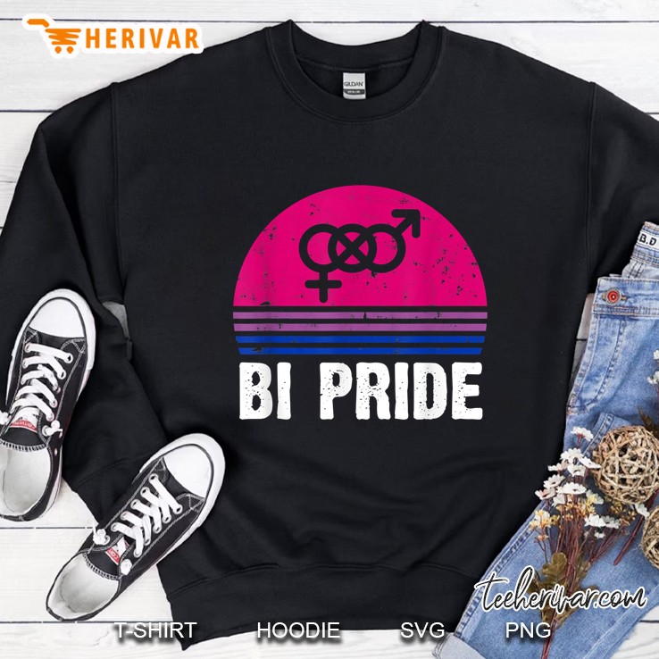 Bi Pride Bisexual Pride Flag With Symbol Vintage Sweatshirt