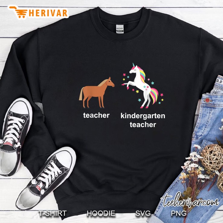 Teacher Kindergarten Teacher Horse And Unicorn Version Sweatshirt