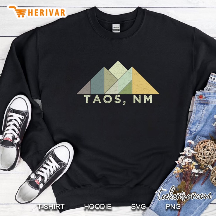 Taos Nm Vintage Mountain Version Sweatshirt