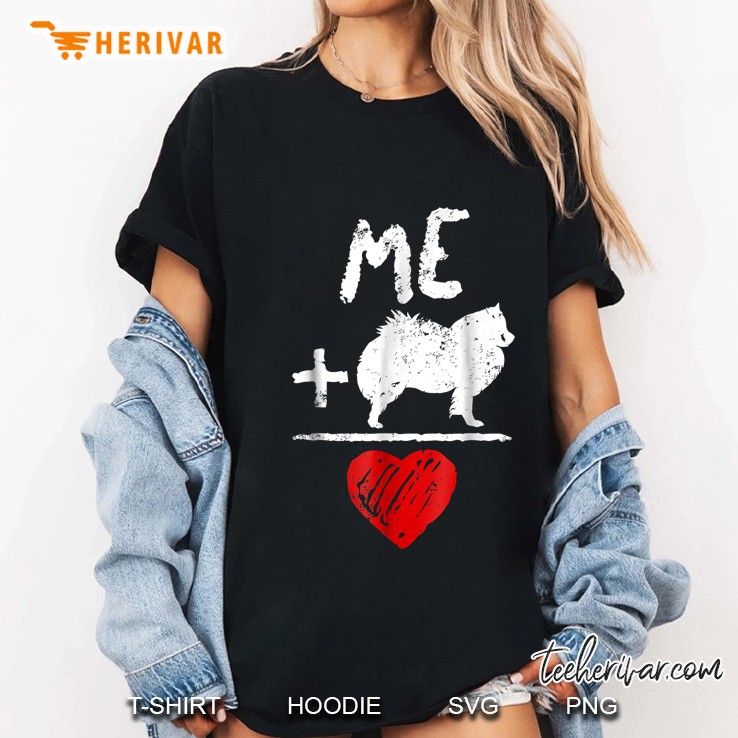 Me Plus American Eskimo Dog Equal Love Ladies Tee