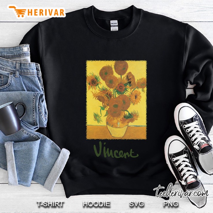 Vase With 15 Sunflowers By Vincent Van Gogh Sweatshirt
