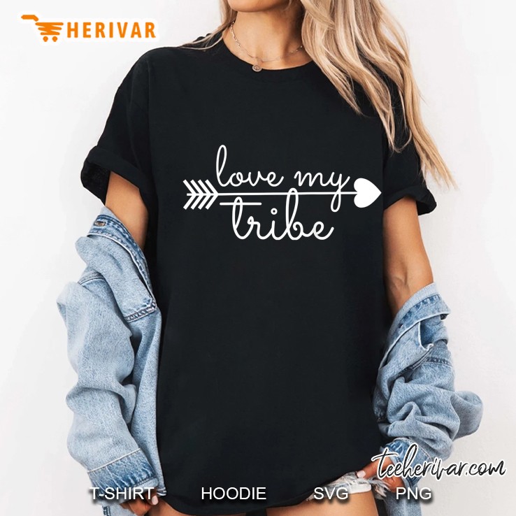 Love My Tribe Heart Arrow Version Ladies Tee