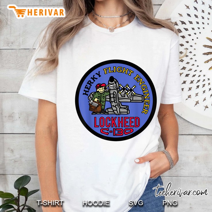 Herky Flight Engineer Lockheed C-130 Ladies Tee