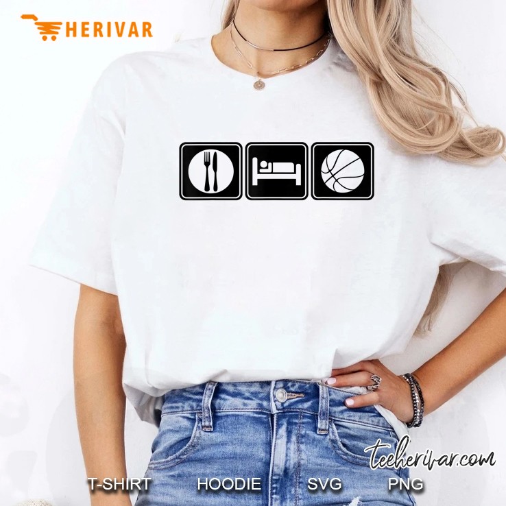 Eat Sleep Play Basketball Ladies Tee