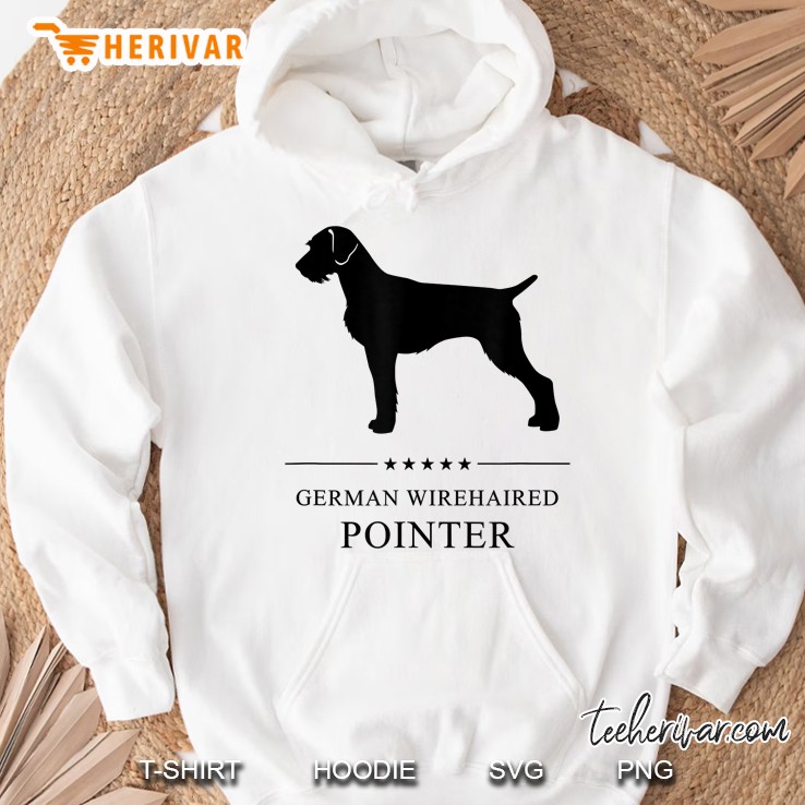 German Wirehaired Pointer Black Silhouette Version Hoodie