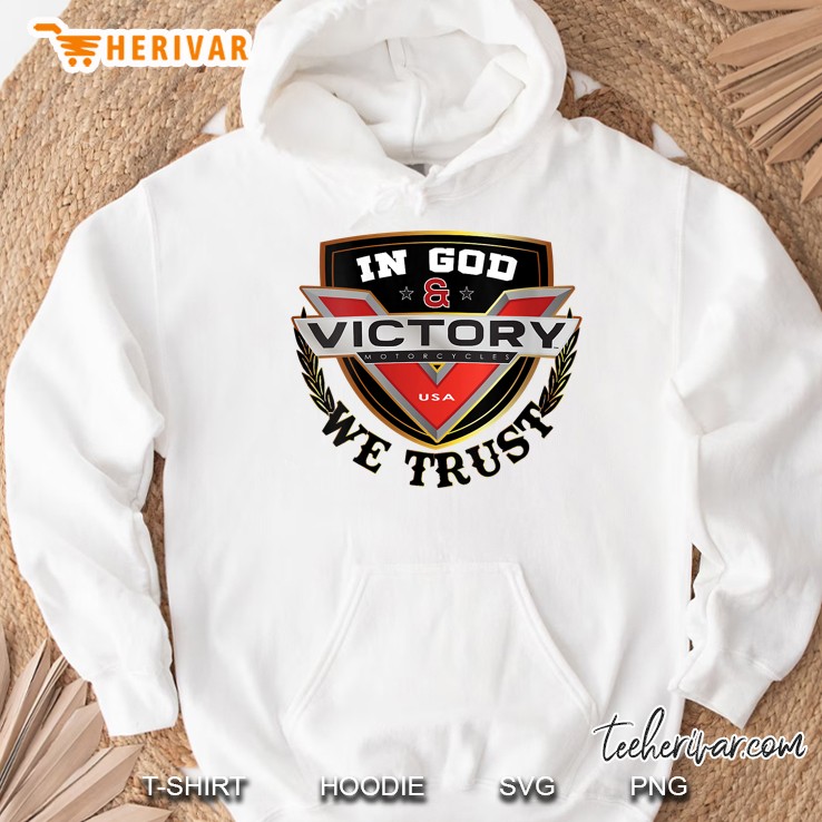 In God & Victory We Trust Victory Motorcycles Logo Version Hoodie