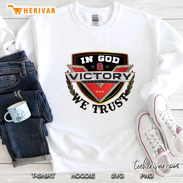 In God & Victory We Trust Victory Motorcycles Logo Version Sweatshirt