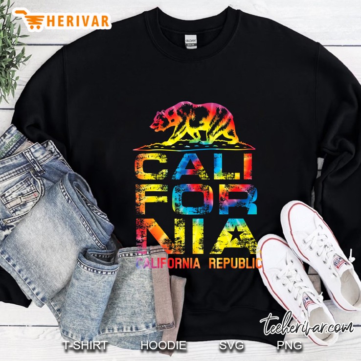 California Republic Tie Dye Bear Version Sweatshirt