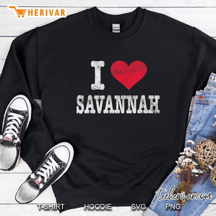 I Love Savannah Heart Version Sweatshirt
