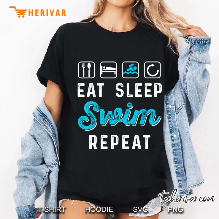 Eat Sleep Swim Repeat Ladies Tee