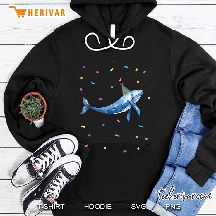 Humpback Blue Whale Birthday Hoodie