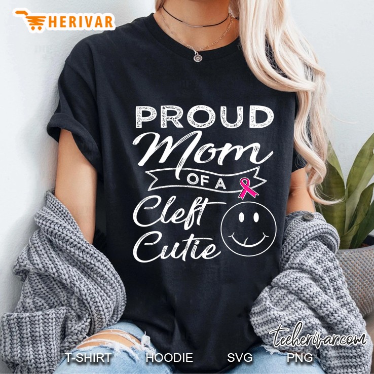 Proud Mom Of A Cleft Cutie Awareness Ladies Tee