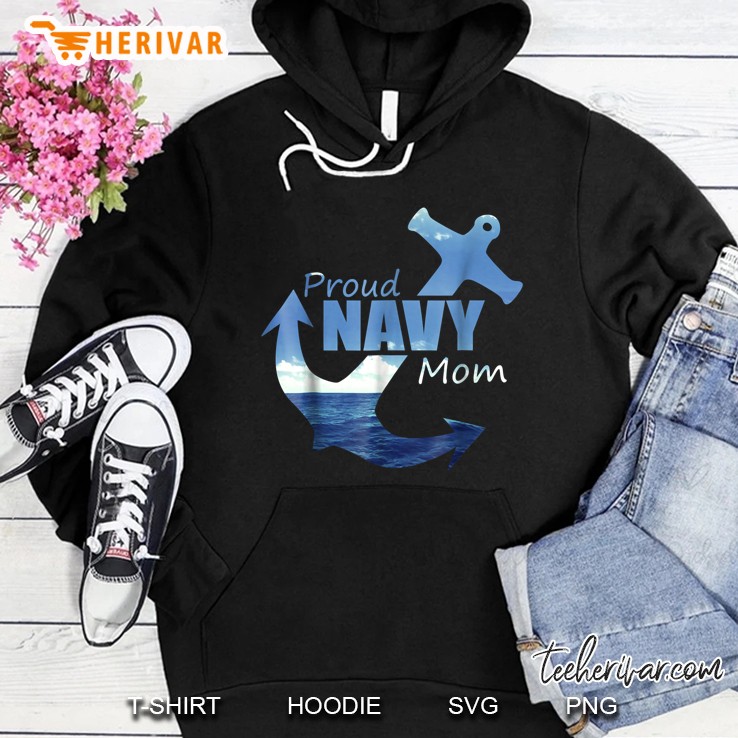 Proud Navy Mom Hoodie