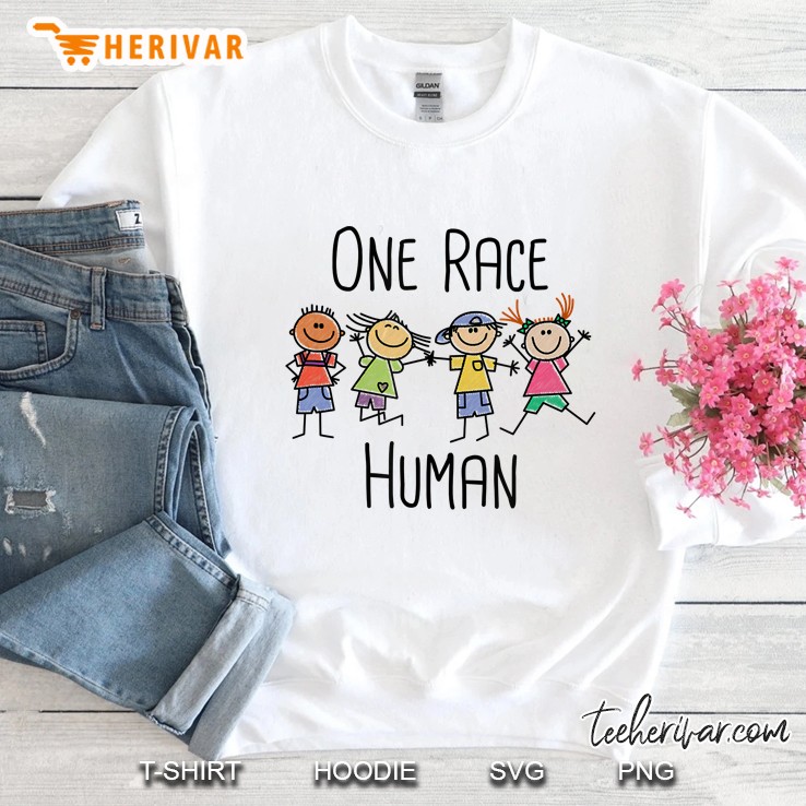 One Race Human Anti Racism Diversity Day Sweatshirt