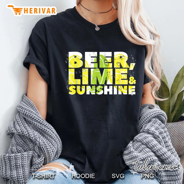 Beer Lime & Sunshine Summer Beach Ladies Tee