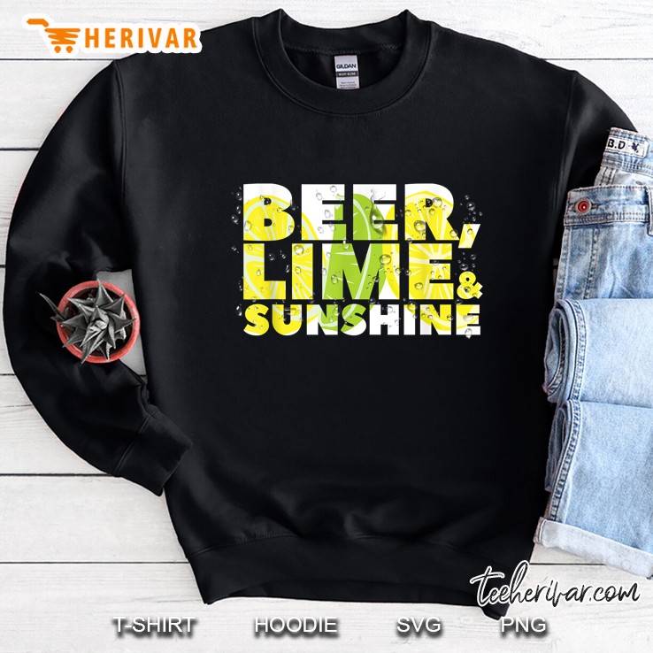 Beer Lime & Sunshine Summer Beach Sweatshirt