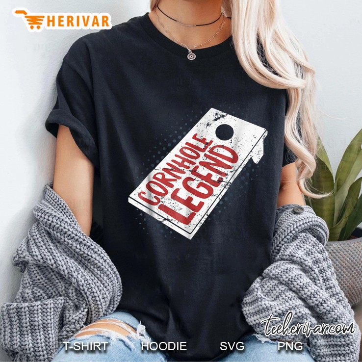 Cornhole Legend Funny Bean Bag Toss Ladies Tee