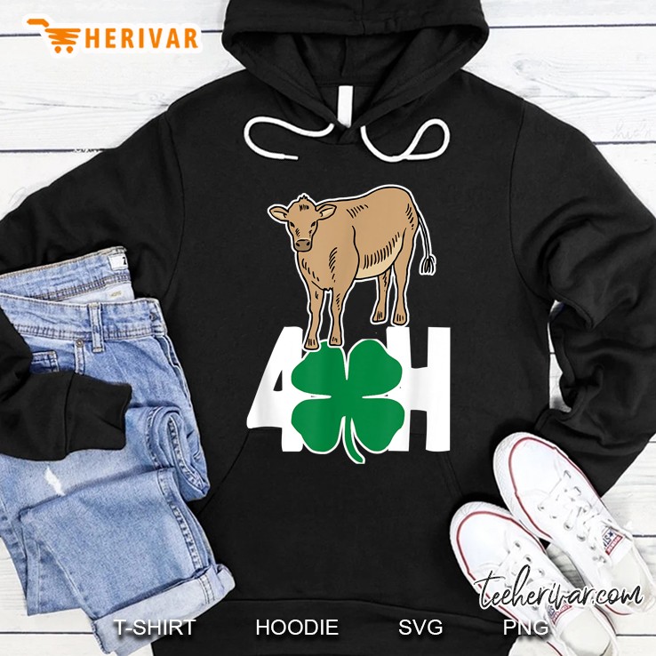 4-H Cows Four Leaf Clover Version Hoodie