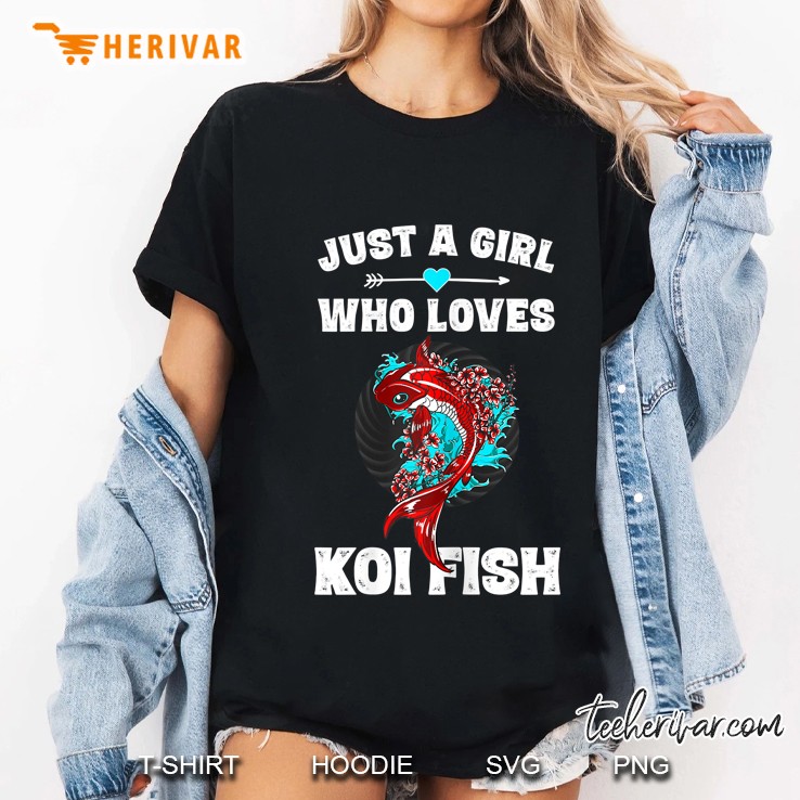 Just A Girl Who Loves Koi Fish Ladies Tee