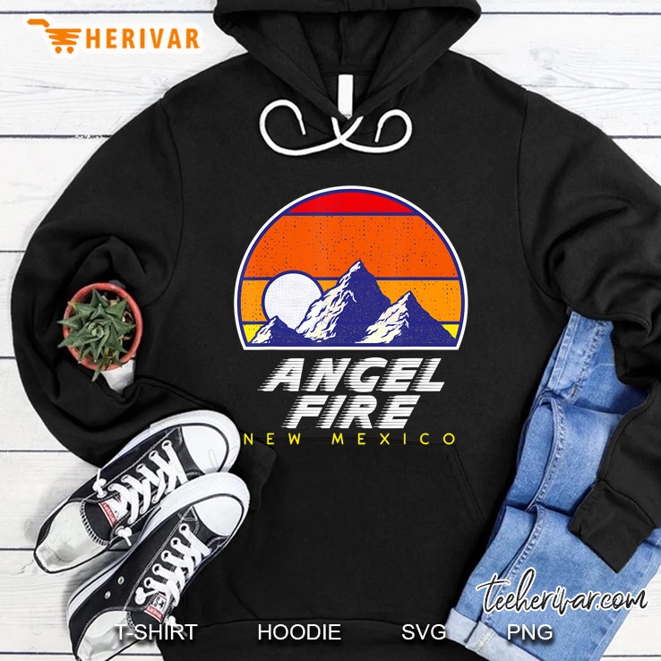 Angel Fire New Mexico Mountain Sunset Vintage Version Hoodie