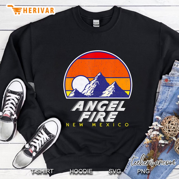 Angel Fire New Mexico Mountain Sunset Vintage Version Sweatshirt
