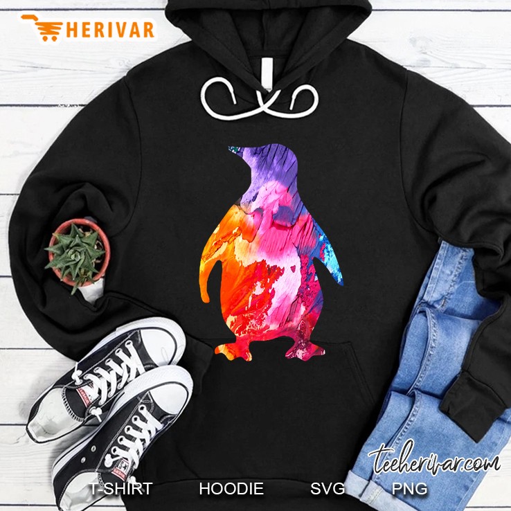 Penguin Abstract Art Penguin Lovers Hoodie