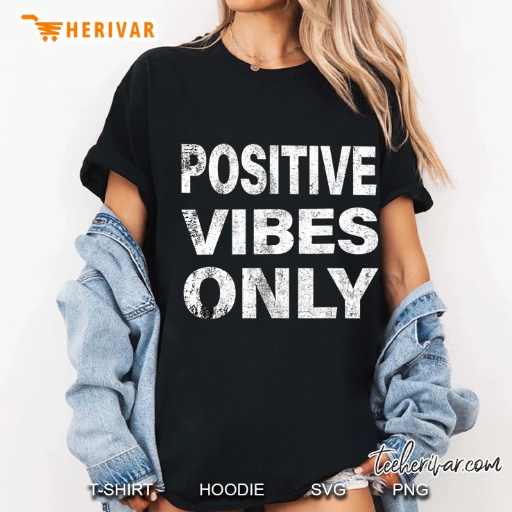 Positive Vibes Only Graphic Print Ladies Tee