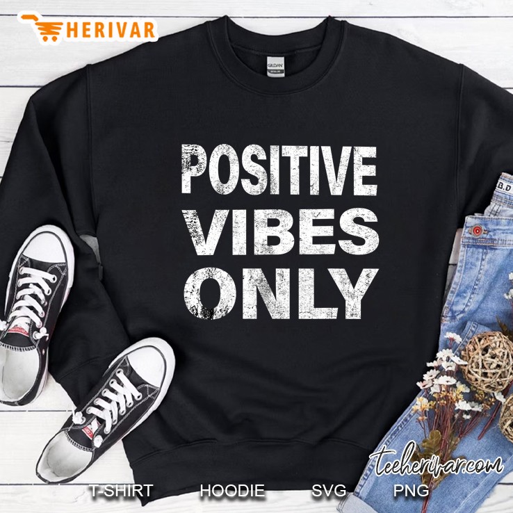 Positive Vibes Only Graphic Print Sweatshirt