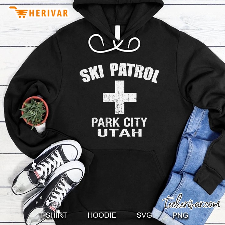 Retro Official Park City Utah Ski Patrol Hoodie