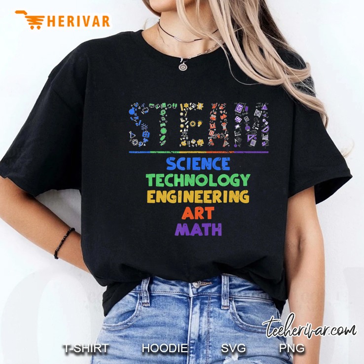 STEAM Science Technology Engineering Art Math Ladies Tee