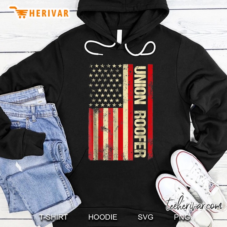 Union Roofer American Flag Hoodie