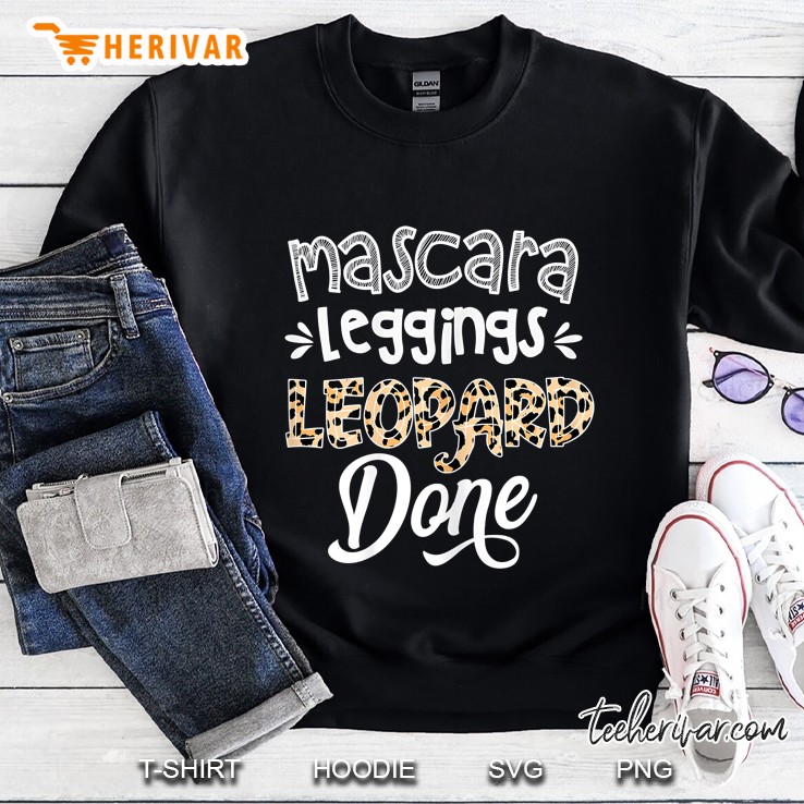 Mascara Leggings Leopard Done Black Version Sweatshirt