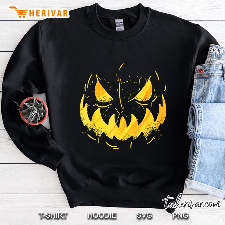 Jack-O-Lantern Halloween Pumpkin Face Scary Sweatshirt