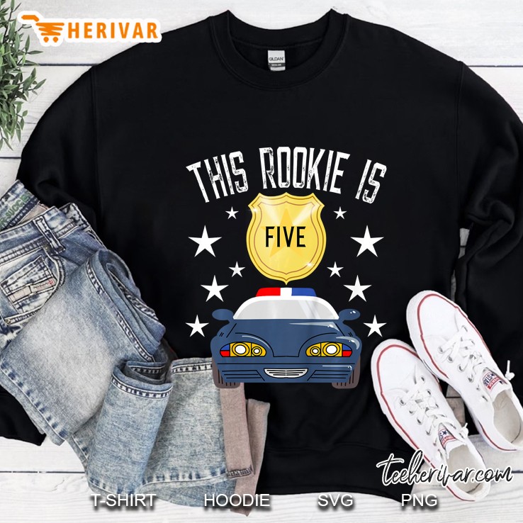 This Rookie Is Five Police Officer Car Version Sweatshirt