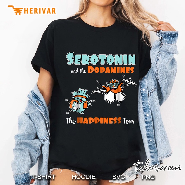 The Happiness Tour Featuring Serotonin And The Dopamines Ladies Tee