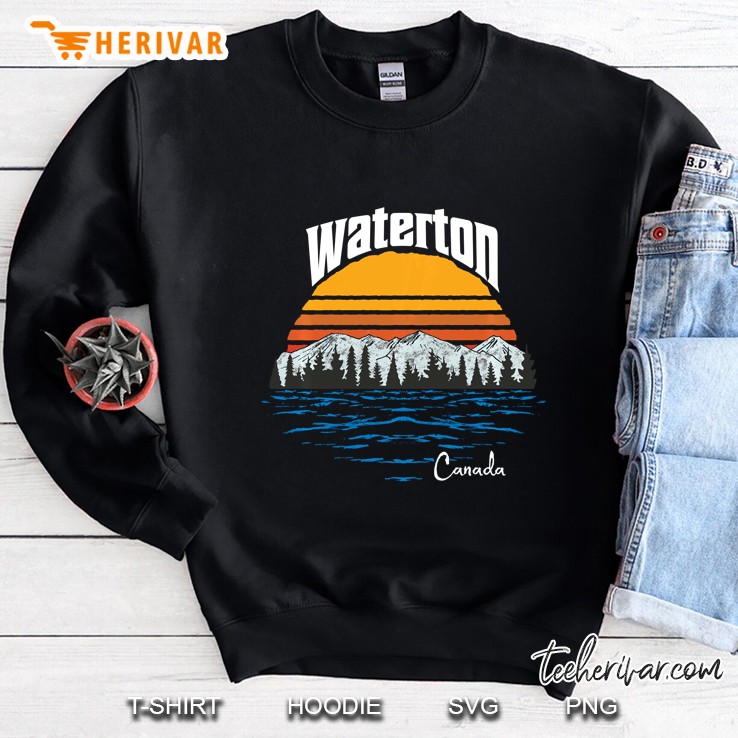 Vintage Waterton Lake Alberta Canada National Park Sweatshirt