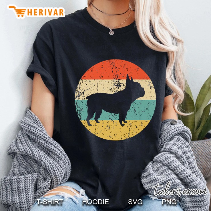 French Bulldog Silhouette Vintage Version Ladies Tee