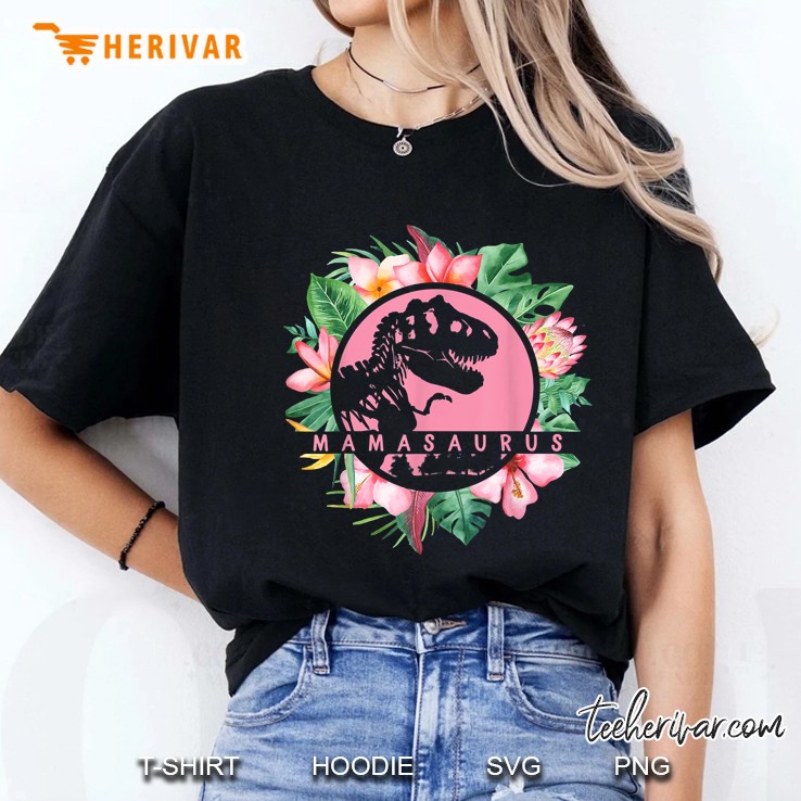 Mamasaurus T Rex Skeleton Floral Version Ladies Tee