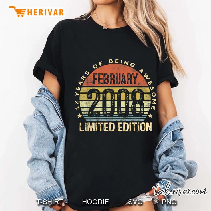 12 Years Of Being Awesome February 2008 Limited Edition Vintage Version Ladies Tee